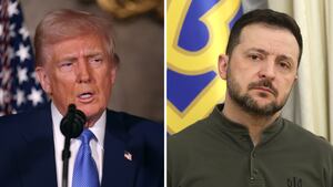 Donald Trump and Volodymyr Zelensky.