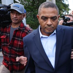 New Jersey businessman Jose Uribe, 56, leaves a Manhattan court after being indicted on bribery charges in conjunction with Senator Bob Menendez and his wife Nadine Menendez on September 27, 2023 in New York City.