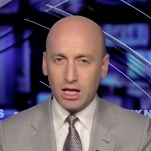 Stephen Miller speaks on camera during a Fox News interview.