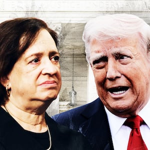Justice Elena Sagan and Donald Trump