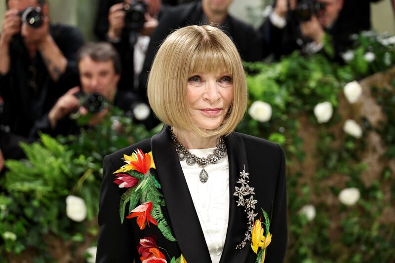 Anna Wintour attends the Met Gala celebrating "Sleeping Beauties: Reawakening Fashion" at The Metropolitan Museum of Art on May 6, 2024.