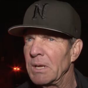 Dennis Quaid speaks with NBC News during the LA wildfires on Jan 10, 2025.