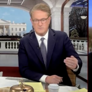 Joe Scarborough speaks during the February 3 broadcast of Morning Joe.