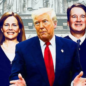 Neil Gorsuch, Amy Coney Barrett, Donald Trump and Brett Kavanaugh