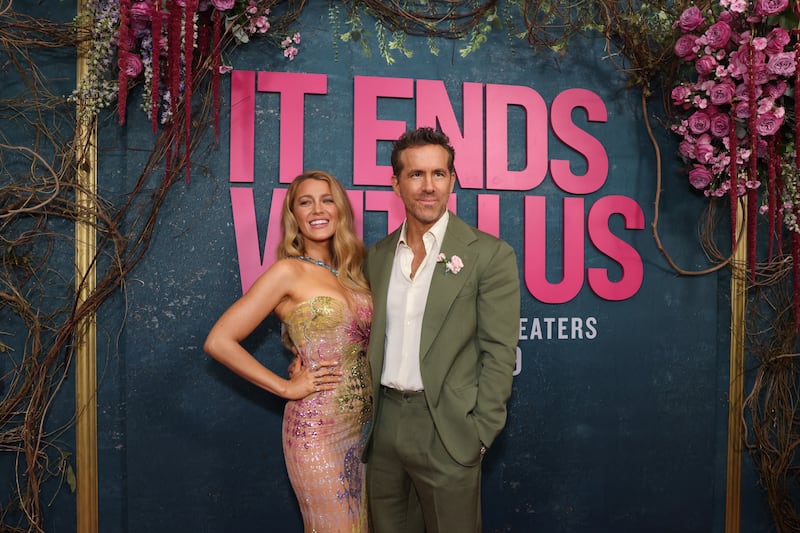 Blake Lively and Ryan Reynolds attend the New York City premiere of "It Ends With Us" on August 6, 2024.