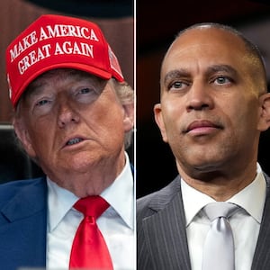 Donald Trump and Hakeem Jefferies