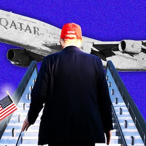Donald Trump, Qatar plane illustration