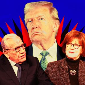 A photo illustration of Bob Woodward, Donald Trump, and J. Ann Selzer.