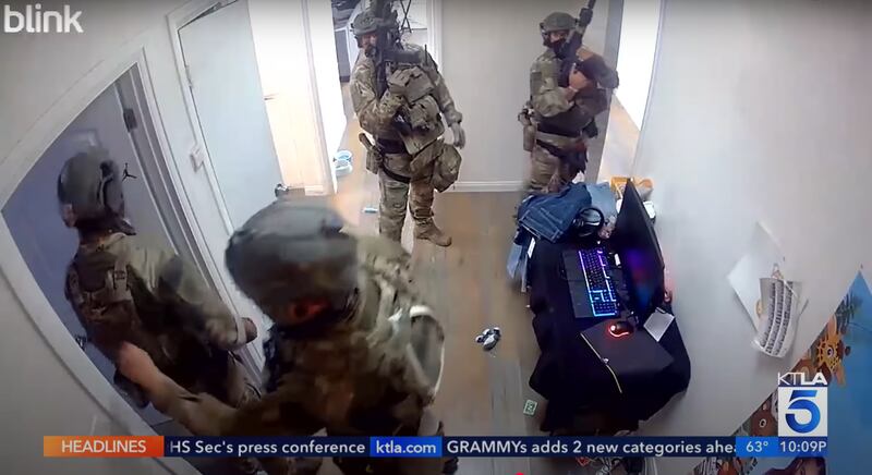 ICE agents went room by room in Sabrina Medina’s home, she said. Footage shows they were masked and armed with rifles.