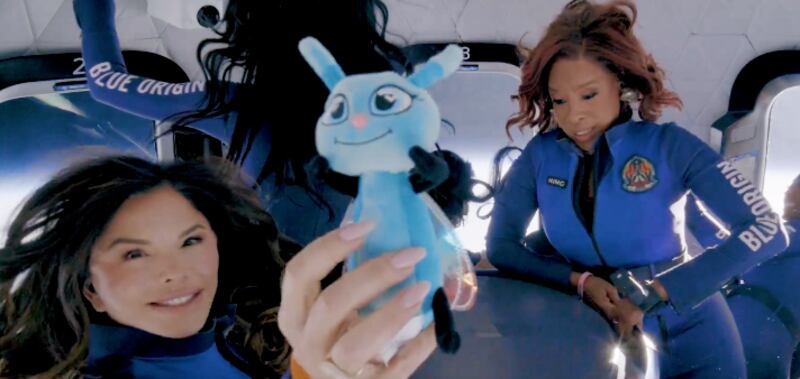 Blue Origin space flight crew screengrab