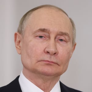 MINSK, BELARUS - JUNE 27: (RUSSIA OUT) Russian President Vladimir Putin speaks to journalists during his press confercence at the Palace of Independence on June 27, 2025 in Minsk, Belarus. Russian President Vladimir Putin finished his two-day visit to Belarus, where he attended the Eurasian Economic Union Summit. (Photo by Contributor/Getty Images)