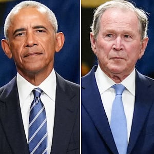 Barack Obama, George W Bush