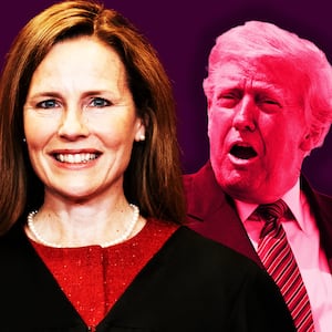 Donald Trump, Amy Coney Barrett photo illustration