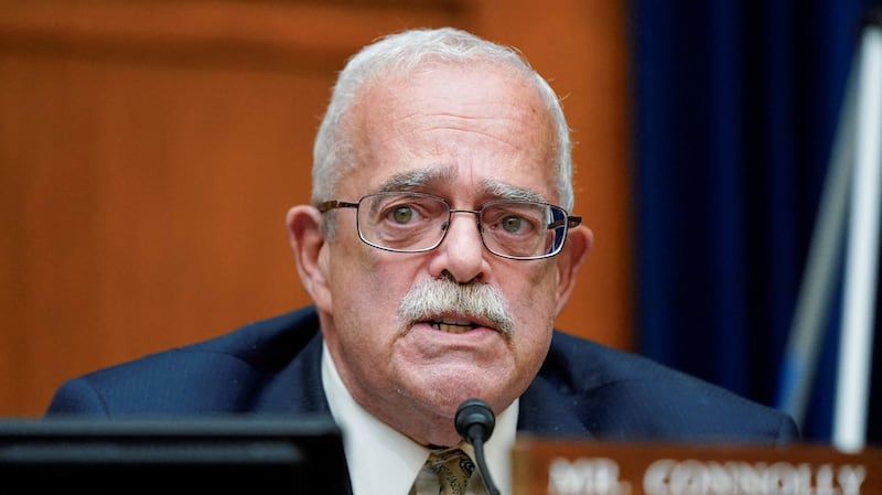 U.S. Rep. Gerald (Gerry) Connolly of Virginia, running for re-election to the U.S. House of Representatives in the 2022 U.S. midterm elections, speaks during a House Committee on Oversight and Reform hearing on gun violence on Capitol Hill in Washington, U.S. June 8, 2022. Andrew Harnik/Pool via REUTERS/File Photo