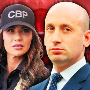 Kristi Noem, Stephen Miller photo illustration
