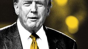 A photo illustration of Donald Trump
