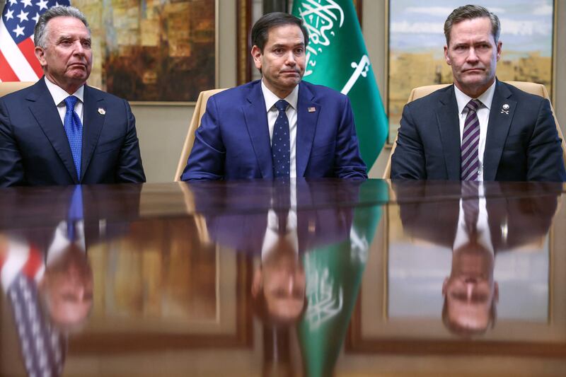 Marco Rubio, Mike Waltz, and Steve Witkoff.