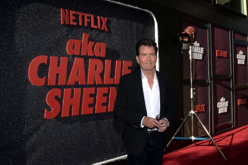 HOLLYWOOD, CALIFORNIA - SEPTEMBER 04: Charlie Sheen attends the Netflix "aka Charlie Sheen" Premiere at TUDUM Theater on September 04, 2025 in Hollywood, California.  (Photo by Charley Gallay/Getty Images for Netflix)