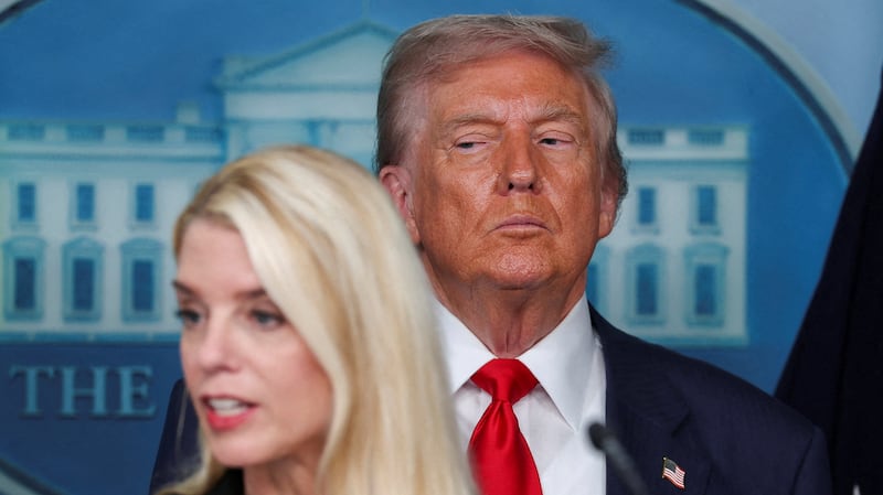 Donald Trump joked about not talking about Pam Bondi's looks.