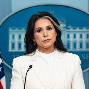 Director of National Intelligence Tulsi Gabbard speaks during a press briefing at the White House in Washington, Wednesday, July 23, 2025.