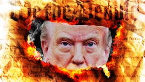 Donald Trump, US Constitution photo illustration
