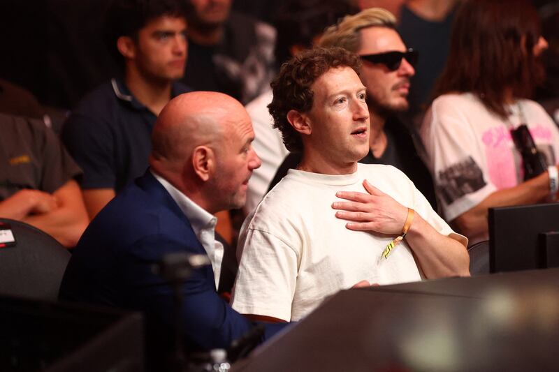 Dana White and Mark Zuckerberg