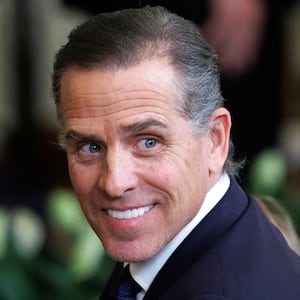 Hunter Biden, son of President Joe Biden, looks on from the East Room of the White House during a Medal of Freedom ceremony on January 4, 2025.