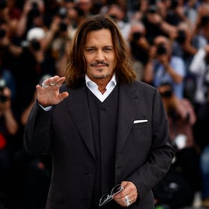 Johnny Depp poses at the the 76th Cannes Film Festival in 2023.