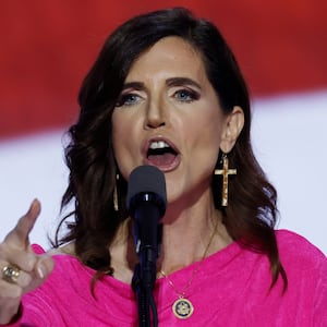 MILWAUKEE, WISCONSIN - JULY 17: U.S. Rep. Nancy Mace (R-SC) speaks on stage   on the third day of the Republican National Convention at the Fiserv Forum on July 17, 2024 in Milwaukee, Wisconsin. Delegates, politicians, and the Republican faithful are in Milwaukee for the annual convention, concluding with former President Donald Trump accepting his party's presidential nomination. The RNC takes place from July 15-18.  (Photo by Chip Somodevilla/Getty Images)