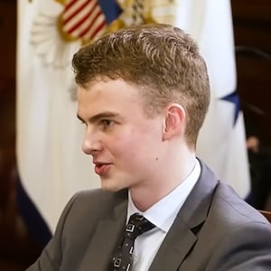 Edward Coristine during a Fox News interview.
