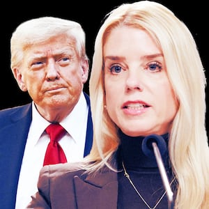 Donald Trump and Pam Bondi.