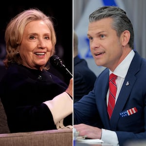 Hillary Clinton and Pete Hegseth
