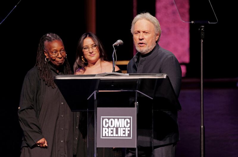 NEW YORK, NEW YORK - DECEMBER 09: Billy Crystal is honored with the Inaugural “Icon Award” at Comic Relief Live on December 9, 2024 at Jazz at Lincoln Center NYC. (Photo by Craig Barritt/Getty Images for Comic Relief US)