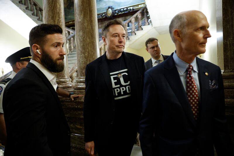 Elon Musk met with senators on Wednesday.