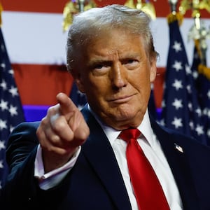 Donald Trump at an election night event at the Palm Beach Convention Center in 2024.