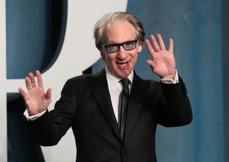 Bill Maher arrives at the Vanity Fair Oscars after party during the 94th Academy Awards in Beverly Hills, on March 27, 2022.