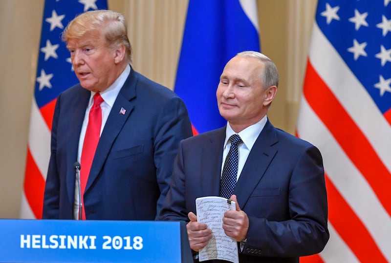 Trump accepted Putin's denial of 2016 election interference, despite U.S. intelligence finding otherwise.