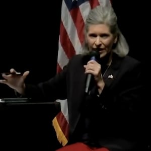 Sen. Joni Ernst pushes back on constituents' concerns at fiery town hall in Butler County, Iowa on May 30.