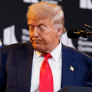 President Donald Trump departs an event at the Kennedy Center on August 13, 2025 in Washington, DC.