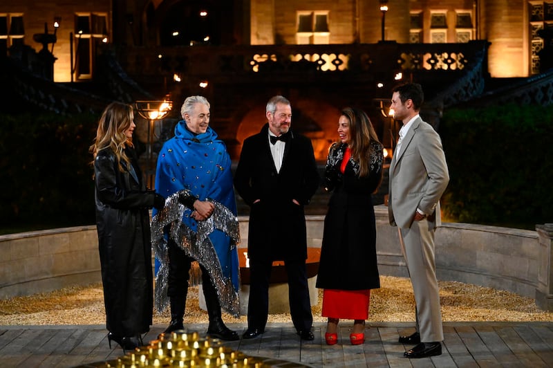 Gabby Windey, Alan Cumming, Lord Ivar Mountbatten, Dolores Catania and Dylan Efron