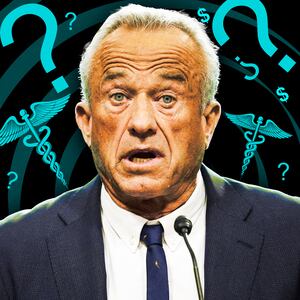 A photo illustration of RFK Jr.