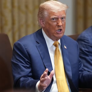 President Donald Trump speaks during a Cabinet Meeting at the White House on July 08, 2025 in Washington, DC.