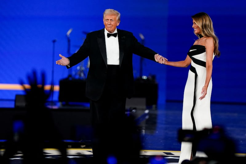 Donald and Melania Trump at the Jan. 20 Liberty Ball.