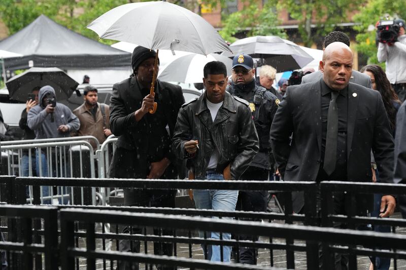 Scott "Kid Cudi" Mescudi arrives for the Sean "Diddy" Combs sex trafficking trial