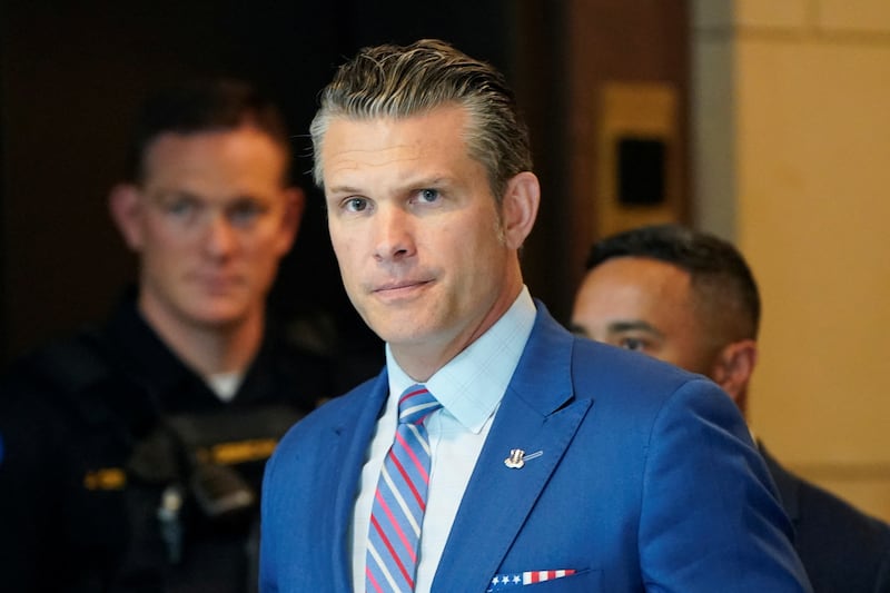U.S. Defense Secretary Pete Hegseth leaves following a closed briefing on the situation in Iran for members of the U.S. Senate on Capitol Hill in Washington, D.C., U.S., June 26, 2025. REUTERS/Elizabeth Frantz