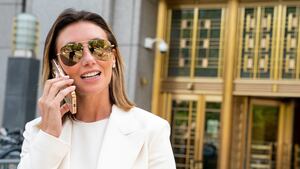A picture of Alina Habba, who has been recently kicked off some key cases against Trump and moved to his leadership PAC Save America, where she will serve as legal spokesperson and general counsel.
