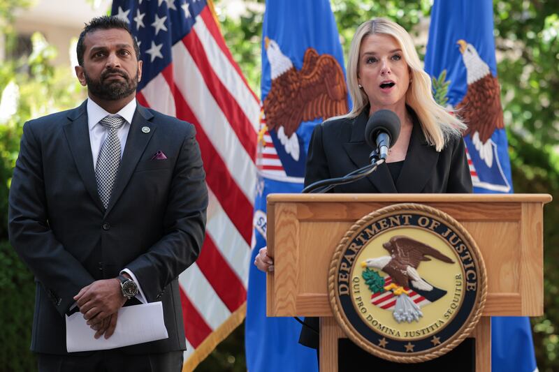 Kash Patel and Pam Bondi.