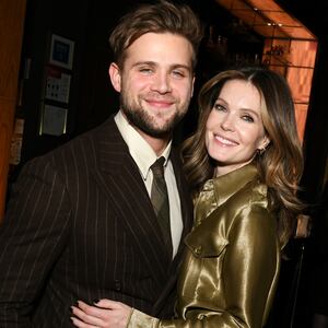 Leo Woodall and girlfriend, Meghann Fahy.