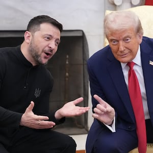 Volodymyr Zelensky and Donald Trump.