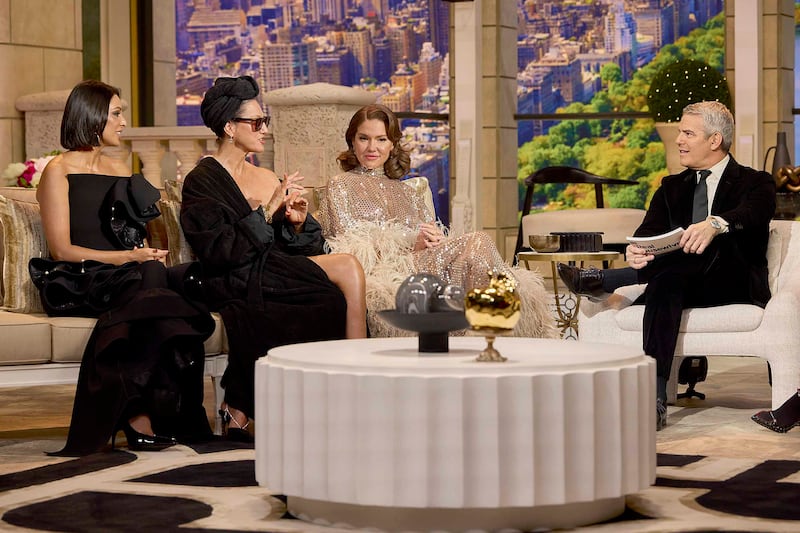 Jessel Taank, Jenna Lyons, Brynn Whitfield, and Andy Cohen.